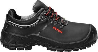 Робочі черевики ELTEN Renzo Low ESD S3, шкіряні, з металевим носком, легкі, міцні, 41 EU, чорні (для жінок та чоловіків)