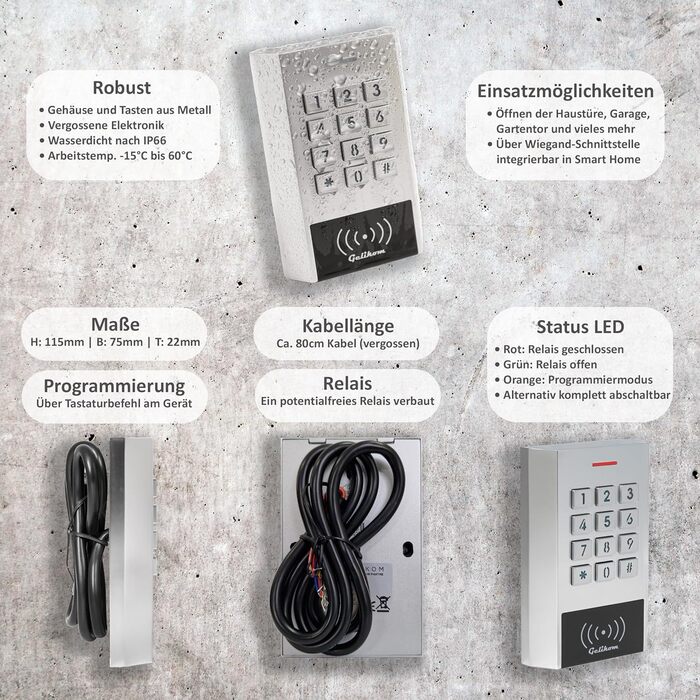 Електронний замок Gelikom XK1 RFID та PIN-код, кодовий замок