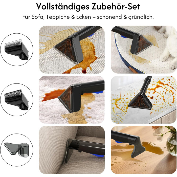 B Fluffy N6 Kit: Миючий пилосос 3-в-1 для м'яких меблів, килимів та диванів. Комплект з миючим засобом. Потужність 600W, 18kPa, 2.3L+1.2L резервуари.