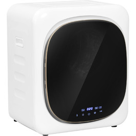 Міні-сушарка для одягу HOMCOM з 6 програмами, LED-дисплеєм, 4 кг, до 60°C, 800W, окремо стояча/настінна, з захистом від перегріву, біла