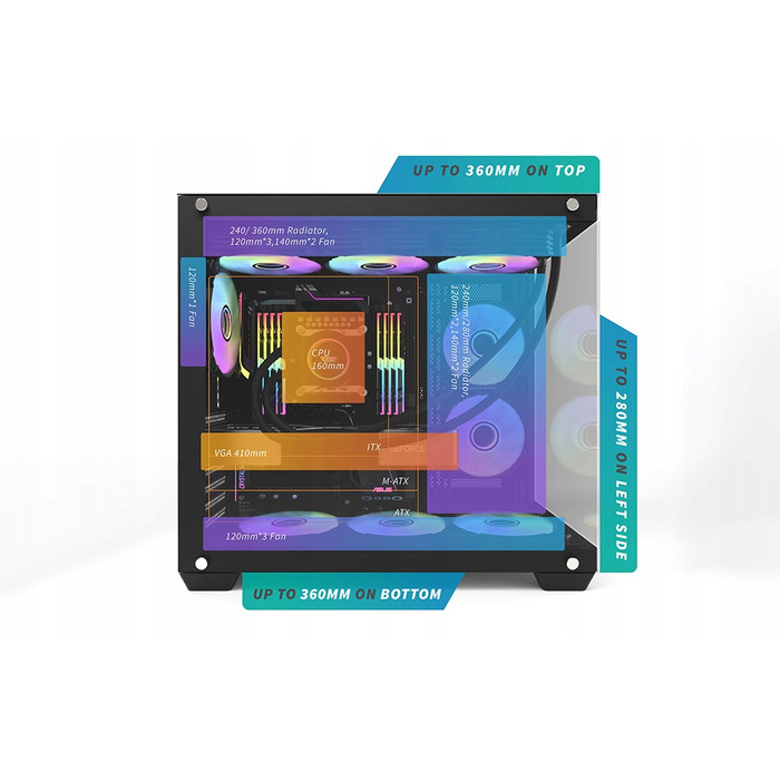Корпус DarkFlash C285P Cube Case, чорний