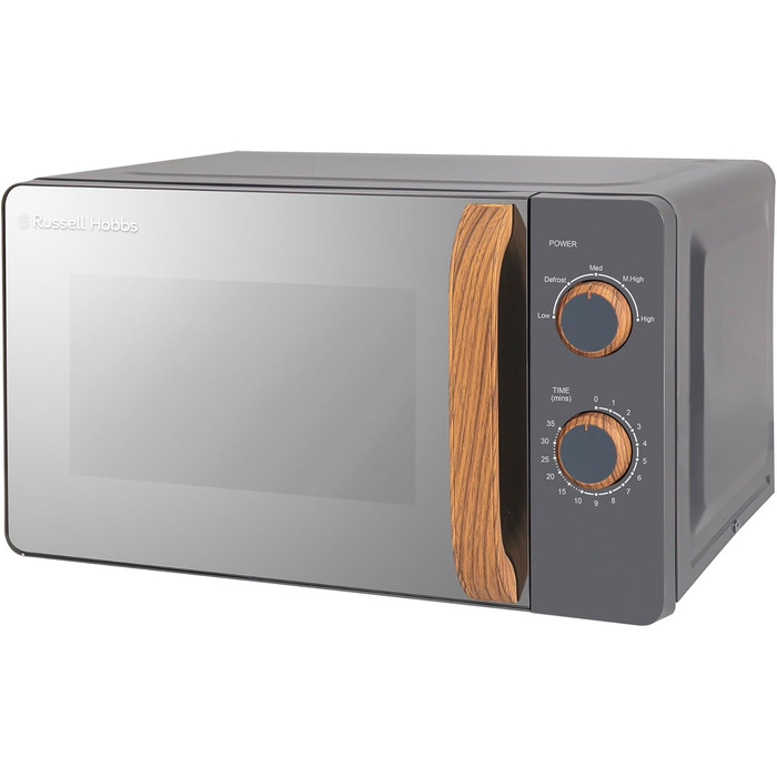 Мікрохвильова піч Russell Hobbs RHMM713G: 17 л, 700 Вт, сірий колір, стильний дизайн, функція розморожування