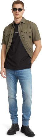 Джинси чоловічі G-Star 3301 Slim - вузькі, класичний синій колір