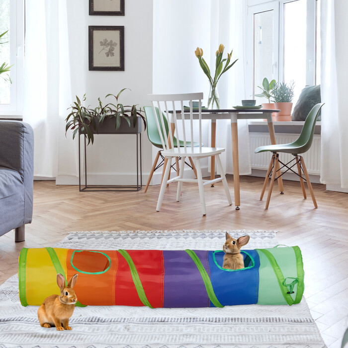 Складаний котячий тунель Relaxdays у кольоровому кольорі