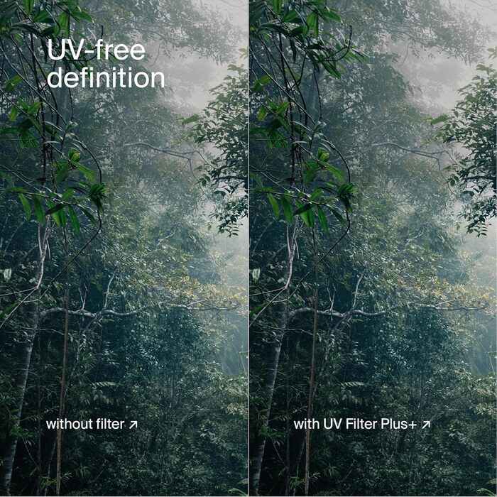 Фільтр об'єктива Urth 46 мм UV (Plus+) – ультратонкий, 30-шаровий нанопокриття, захист камери
