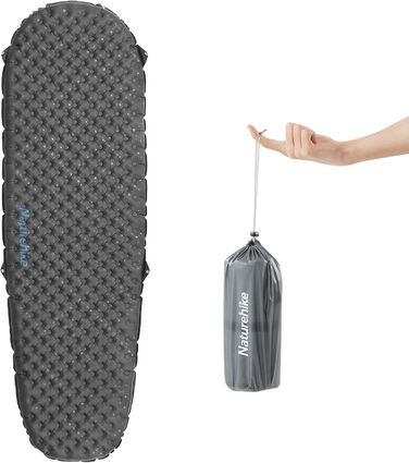Каремат туристичний Naturehike Thermal 3.5R, самонадувний, 4 сезони (-6°C), з надувною сумкою, для кемпінгу, військовий камуфляж, прямокутний, XL