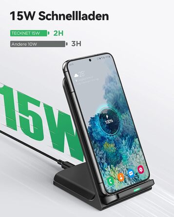 Бездротовий зарядний пристрій TECKNET, складаний, швидка зарядка для iPhone 17/16/15/14/13/12/11/Pro Max, Apple Watch Ultra/11-3/SE, AirPods Pro 3-2/4-2, чорний