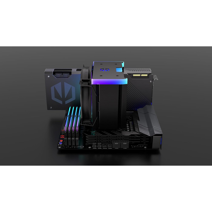 Система охолодження CPU Endorfy Fortis 5 Black ARGB з вентиляторами 140 мм та 120 мм, підтримка AM4, AM5, LGA1700, LGA1200