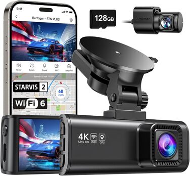 Відеореєстратор REDTIGER 4K/2.5K з двома камерами, STARVIS 2, IPS 3.18