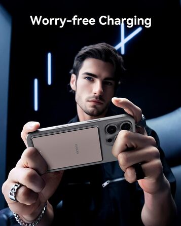 PowerBank Kuulaa Ultra Slim 5000 mAh з MagSafe, Type-C 20W, Швидка зарядка, 7.2 мм, для iPhone 16/15/14/13/12 (Рожевий)