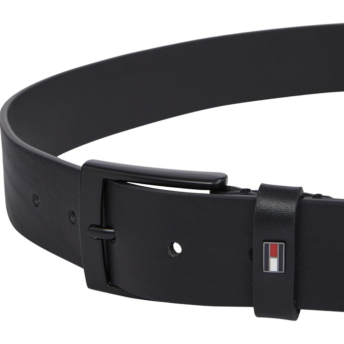 Чоловічий шкіряний ремінь Tommy Hilfiger 140 Black, чорний