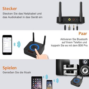 1Mii Bluetooth 5.1 Аудіо Адаптер з Низькою Затримкою aptX, 3D Surround, Підтримка RCA/3.5mm/Coaxial для Підсилювачів та Колонок