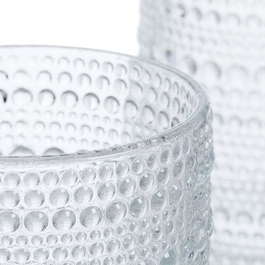 Relaxdays Set of 4 Droplet-Shaped Drinking Glasses