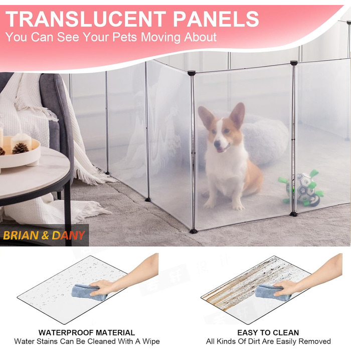 Клітка-загон для дрібних тварин Brian & Dany, 12 панелей, 180x90x75 см