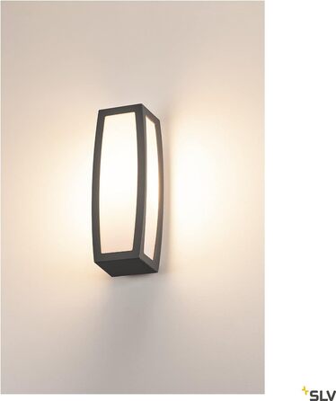 SLV Wall Lamp MERIDIAN BOX with Motion Sensor | for effective outdoor lighting of walls and entrance areas | LED Spotlight, Wall Light, Outdoor Light, Garden Light, Path Light | E27, 25W max