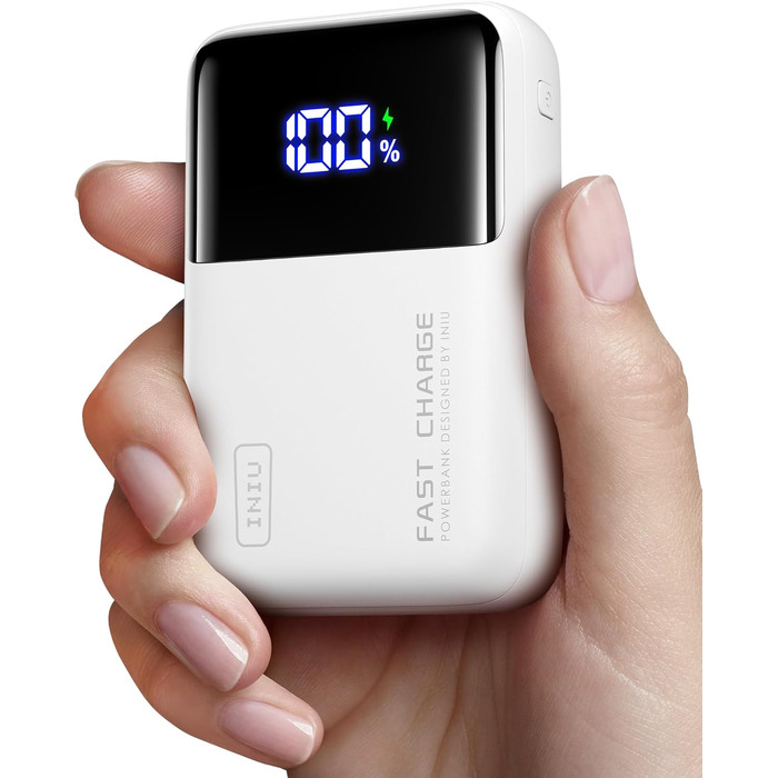 Портативний зарядний пристрій INIU Power Bank 100W 25000mAh з USB-C, для ноутбуків, телефонів, iPad, DJI, камер, MacBook, Surface, Fire TV Stick. Ідеально для подорожей та офісу.