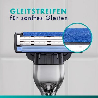 Смінні леза для чоловічої бритви Gillette Mach 3 Original, сині, 28 шт