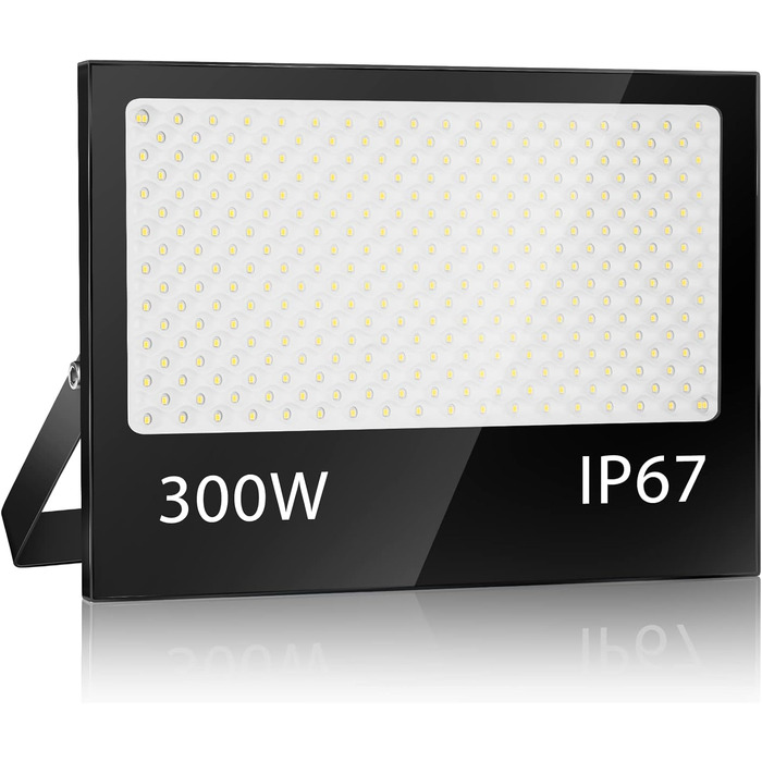 200W LED Floodlight Outdoor, 20000LM LED Spotlight, 7000K Cold White Spotlight, IP67 Waterproof Floodlight, for Backyard, Courtyards, Garage, Hallway, Garden (300W-1PC)