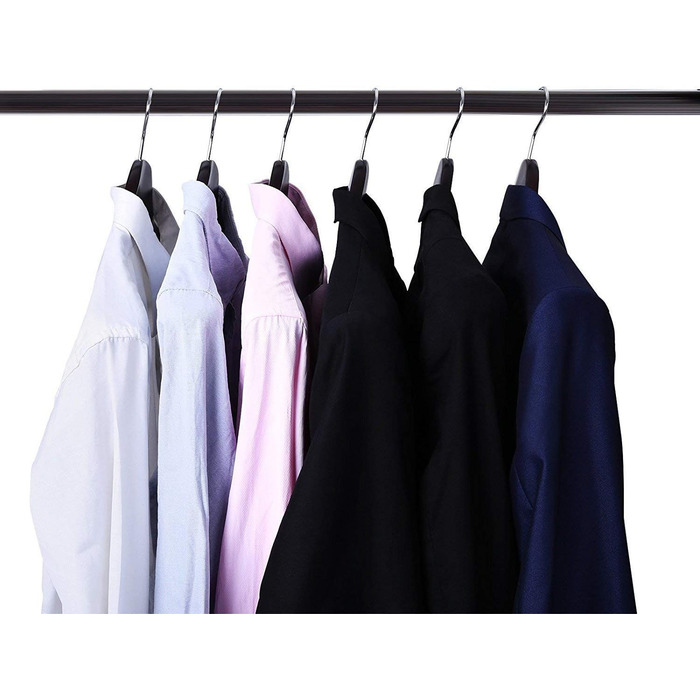 MECOREX Suit Hangers, 10-Piece Set, Solid Wood Clothes Hangers with Extra Wide Shoulders, Non-Slip, for Shirts, Coats, Jackets, Pants, Suits, 360° Swivel Hook (Dark Walnut Color)