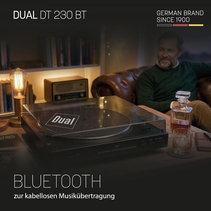 Програвач вінілу Dual DT 230 BT Bluetooth з автостопом та вбудованим фонокоректором