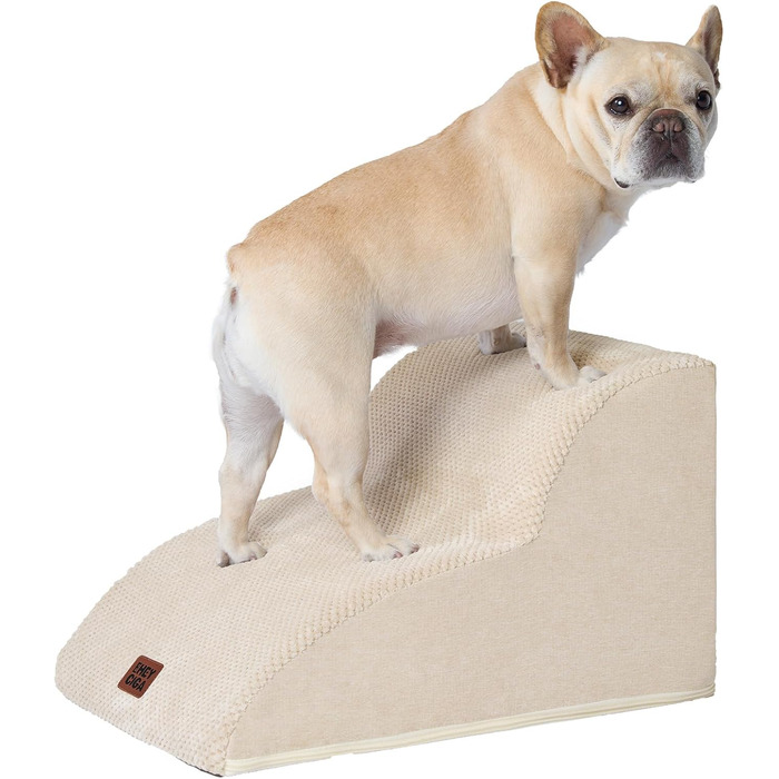 Сходинки для собак EHEYCIGA: компактні та зручні для маленьких собак, 40 см заввишки, 3 сходинки, сірий колір, з миючим покриттям та протиковзким дном (40 x 50 x 30 см)