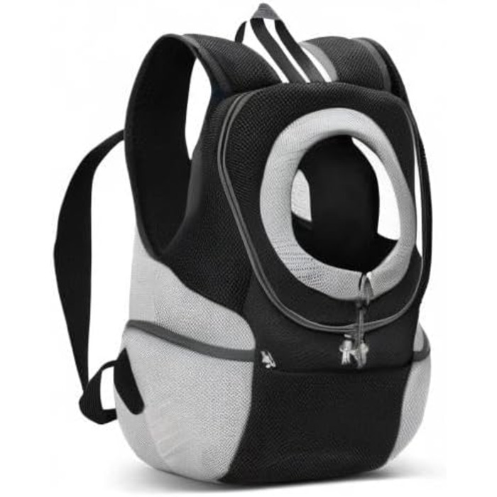 Рюкзак для собак та котів ALLSOPETS, переноска для маленьких тварин, рюкзак для велосипеда та мотоцикла, для піших прогулянок, кемпінгу та відпочинку на природі (чорний, M)