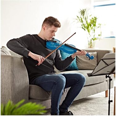 Скрипка для учнів 3/4 від Gear4music з коліумом, струною та футляром, блакитна