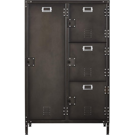 Metal Locker with Lockable Doors, Industrial Steel Cabinet for School, Home, Office, Garage, H140*W38*D46 cm (4 Doors)