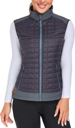 Жіноча жилетка Little Donkey Andy Легка пухова, тепла безрукавка для активного відпочинку, туризму, бігу, подорожей, колір темно-сірий