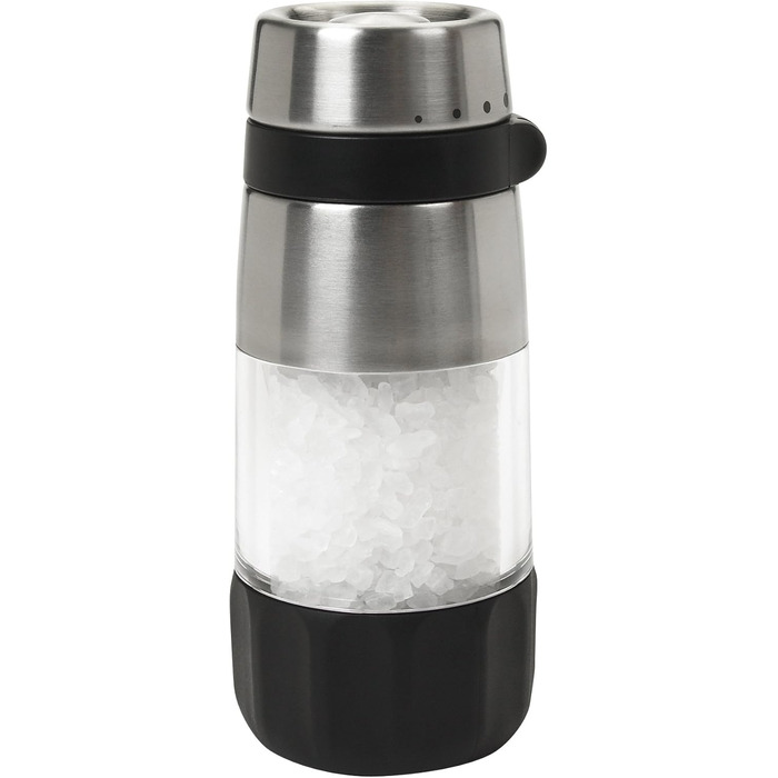 Соломолка OXO Good Grips Elegante з нержавіючої сталі, срібляста, регульований помел
