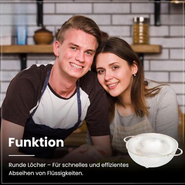 Німецьке сито з нержавіючої сталі з ручками – міцне кухонне сито для макаронів, овочів та іншого, стабільне та довговічне