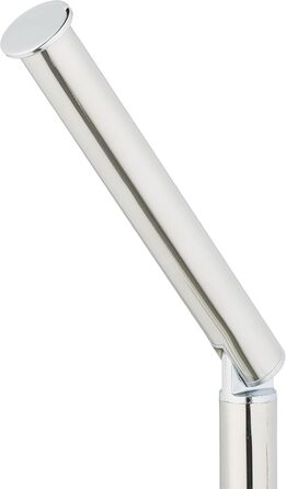 Набір для туалету Relaxdays, нержавіюча сталь, 68 x 22 см, підлоговий тримач для туалетного паперу, щітка для туалету з підставкою, срібний