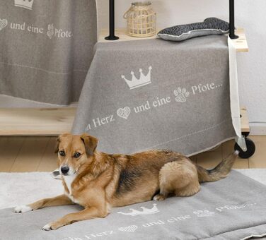 Лежанка для собак David Fussenegger 'Серце та лапка' 70x90 см, димчасто-бежева