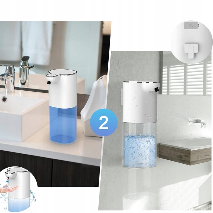 Автоматичний безконтактний дозатор мила-піни з акумулятором, 400 мл