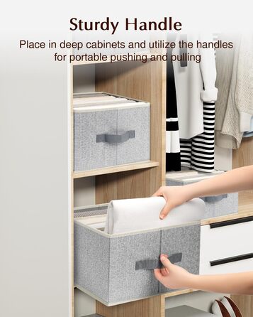 4 Piece Drawer Organizer, Jeans Closet Organizer, Foldable Storage Box with Compartments for Storing Clothes, Jeans, Shirts, Blankets, Underwear
