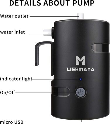 12V Portable Outdoor Shower, Outdoor Shower, Camping Shower with 4400mAh Battery USB Charging Powered Shower Pump for Camping, Hiking, Travel, Garden, Beach, IPX7 Waterproof