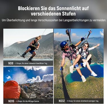 Набір фільтрів ND NEEWER з 15x лупою, 4 шт. (ND8, ND16, ND32, CPL) + макрооб'єктив для GoPro Hero 13/12/11/10/9