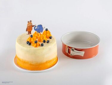 Форма для випічки Dr. Oetker DieMaus Ø26 см, кругла, з антипригарним покриттям (оранжево-кремовий)