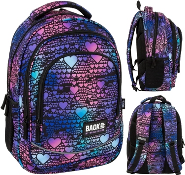 Молодіжний шкільний рюкзак BackUP 26L dance hearts з сердечками, відділення для ноутбука та формату А4