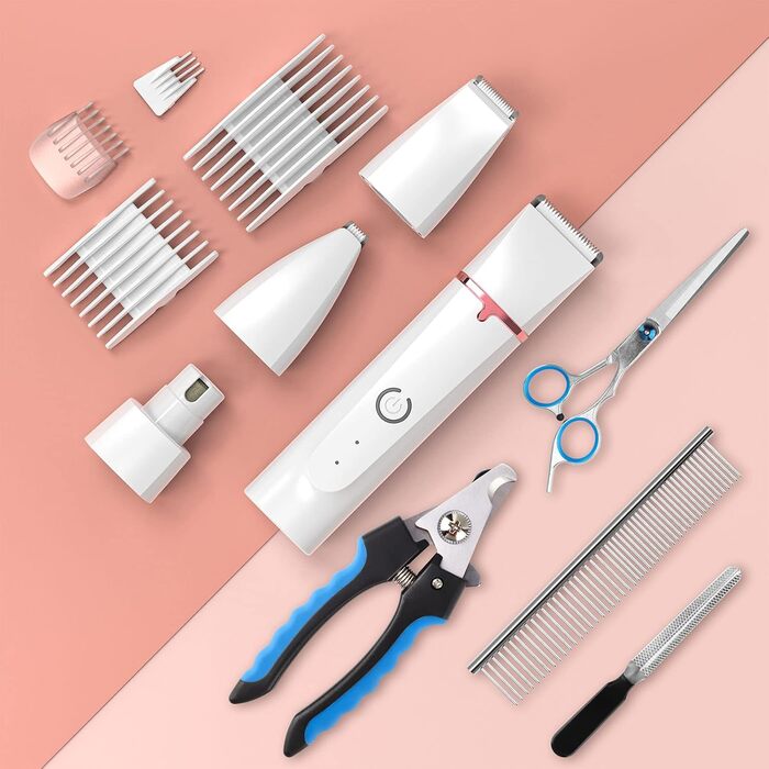 Машинка для стрижки собак Leise, 4 в 1: стрижка тіла, обличчя, вух, подушечок лап. Ідеально для собак та котів.