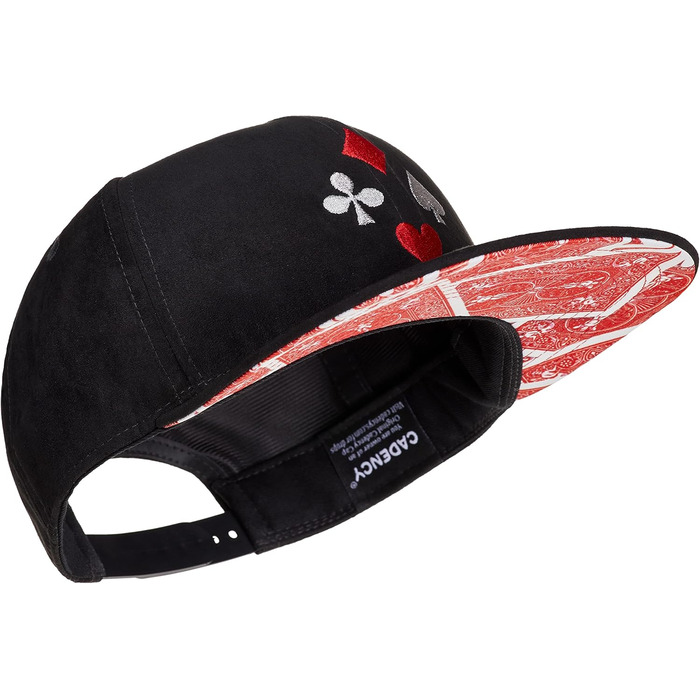 Кепка Snapback Cadency® Poker, чорна, унісекс, регульована, для чоловіків та жінок