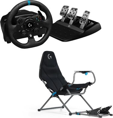 Руль Logitech G923 TRUEFORCE для гонок: з педалями, реалістична віддача, сумісний з PS5, PS4, PC, Mac