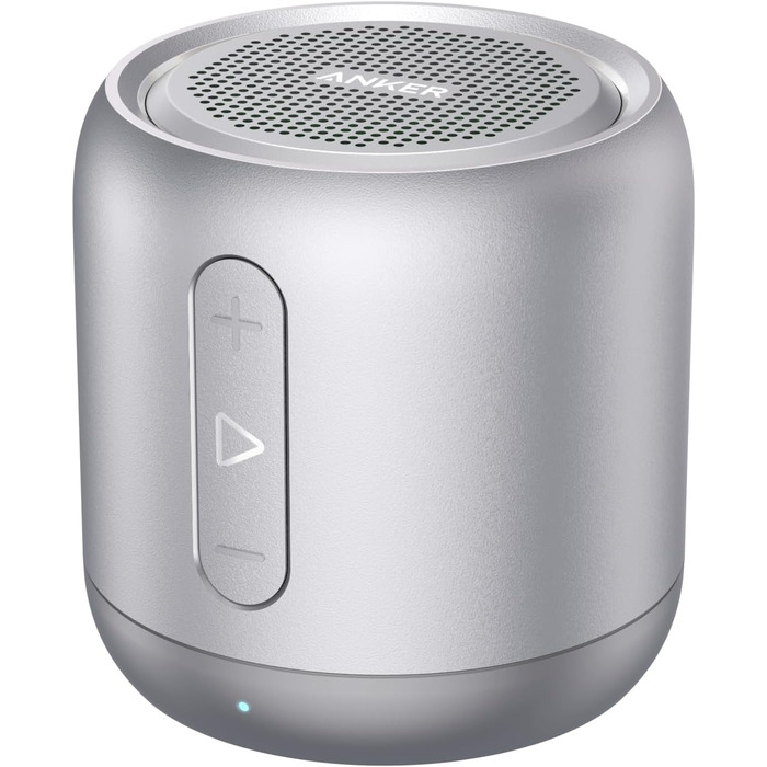 Портативна Bluetooth колонка Anker Soundcore Mini, срібна: 15 годин роботи, FM радіо, потужний бас