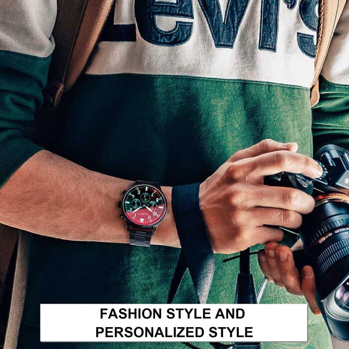 Чоловічий годинник, автоматичний механічний, чорний аналоговий, з датою, з нержавіючої сталі. Ремінець S-подібний, спортивний годинник, подарунок