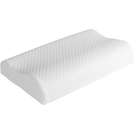 Good Night Memory Foam Pillow, Foam Cervical Orthopedic Neck Support, Ergonomic Head Pillow, Contoured Groove Pillow for Neck Pain, Side Sleepers (65 * 35 * 11/9cm)