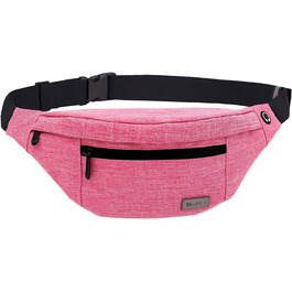 Спортивна поясна сумка на пояс для чоловіків та жінок, водонепроникна, для бігу, кемпінгу, тренувань, велосипеда, рожевого кольору