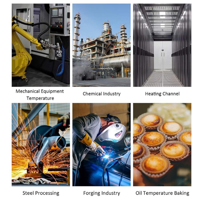 Інфрачервоний термометр 30:1 з лазером та додатком, IR термометр -50℃-1600℃, 8-14μm, безконтактний, Max/Min/Avg/DIF (980G)
