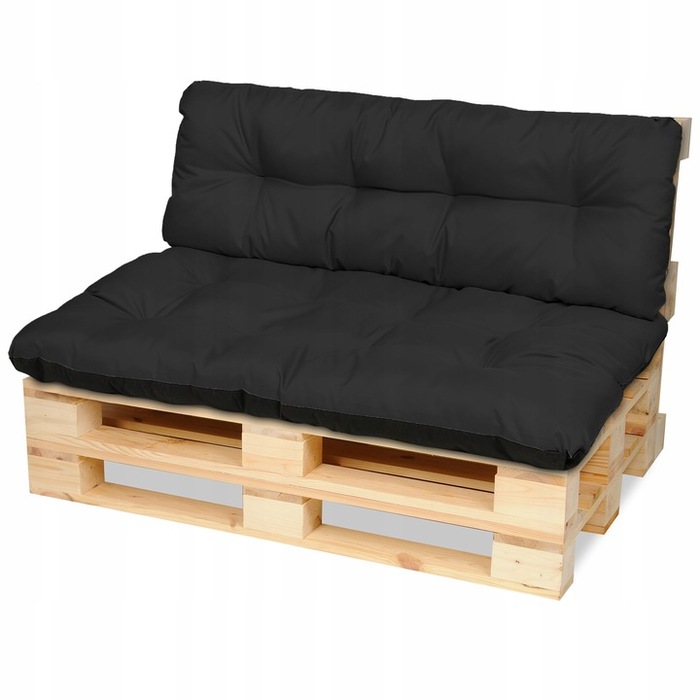 Подушка Superkissen24, 120 x 80 x 7 см, чорна