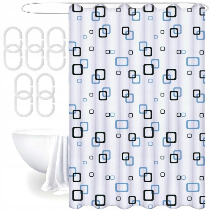 Текстильна штора для ванни Profi ID, 170 x 180 см