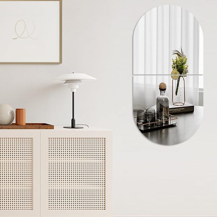 Акрилові дзеркала наклейки на стіну - безпечні, самоклеючі, для макіяжу, фітнесу, дитячої кімнати та декору (2 шт.)